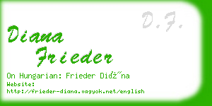 diana frieder business card